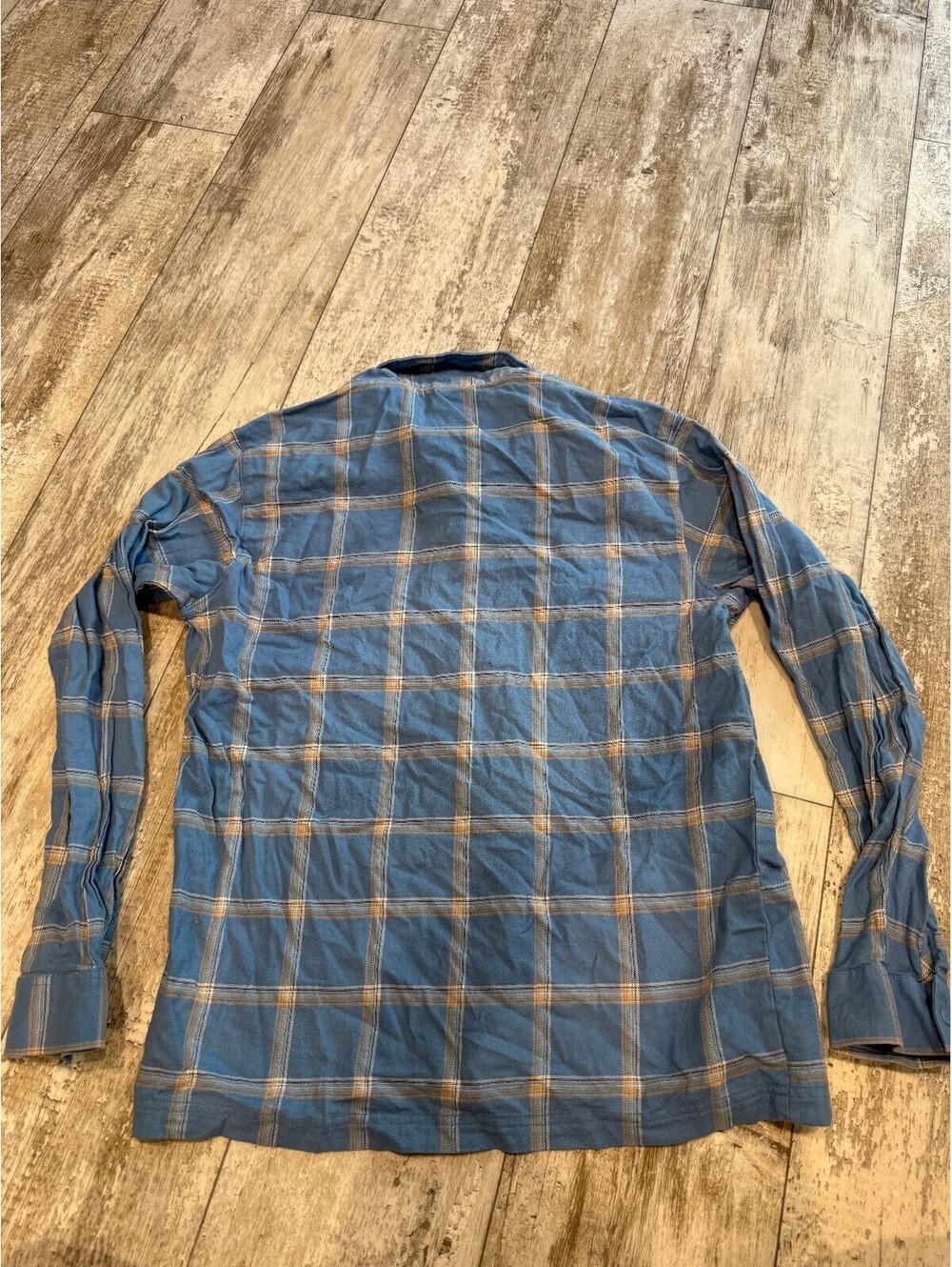 Columbia Mens M Blue Plaid Button Up Outdoor Shirt